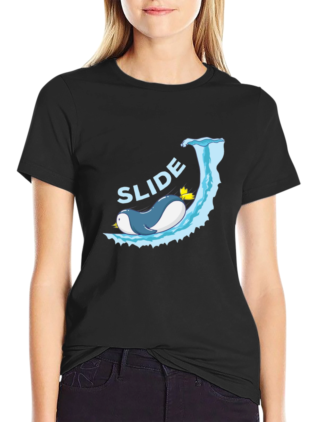 Penguin Slide T-Shirt - Fun & Unique Design