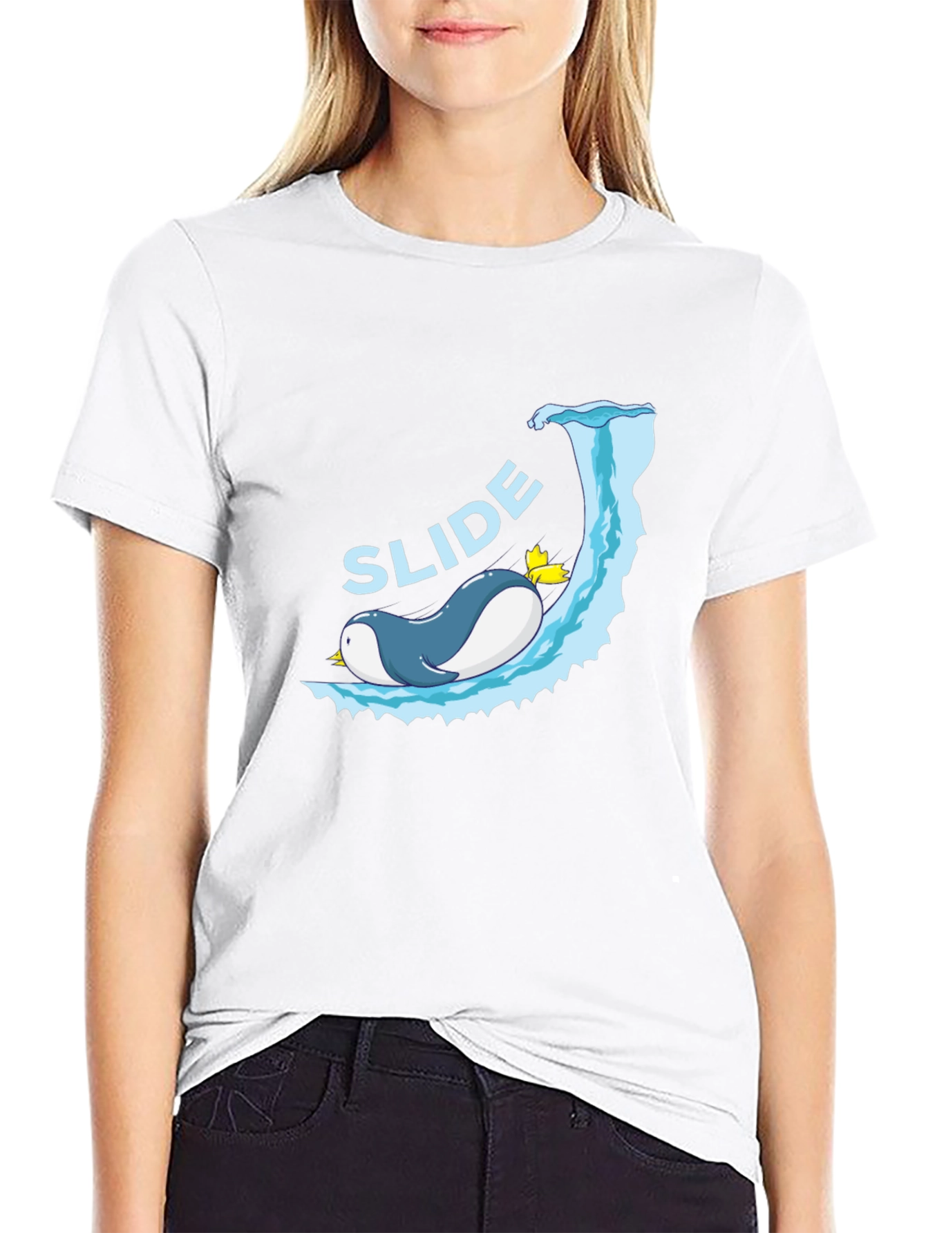Penguin Slide T-Shirt - Fun & Unique Design