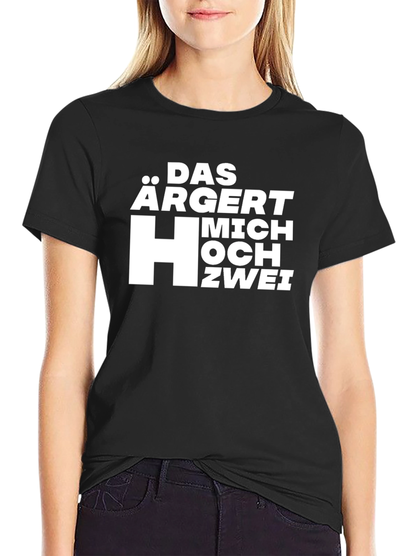 Das Argert Mich HOCH ZWEI Black T-Shirt