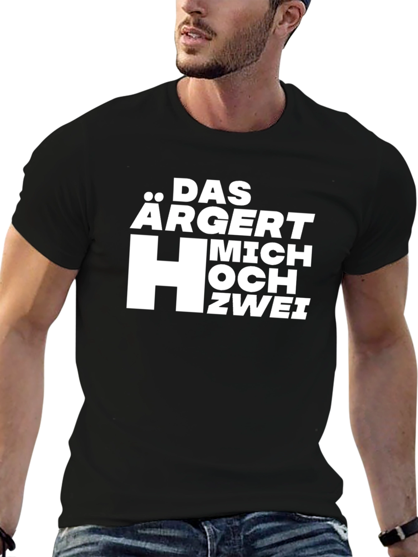 Das Argert Mich HOCH ZWEI Black T-Shirt