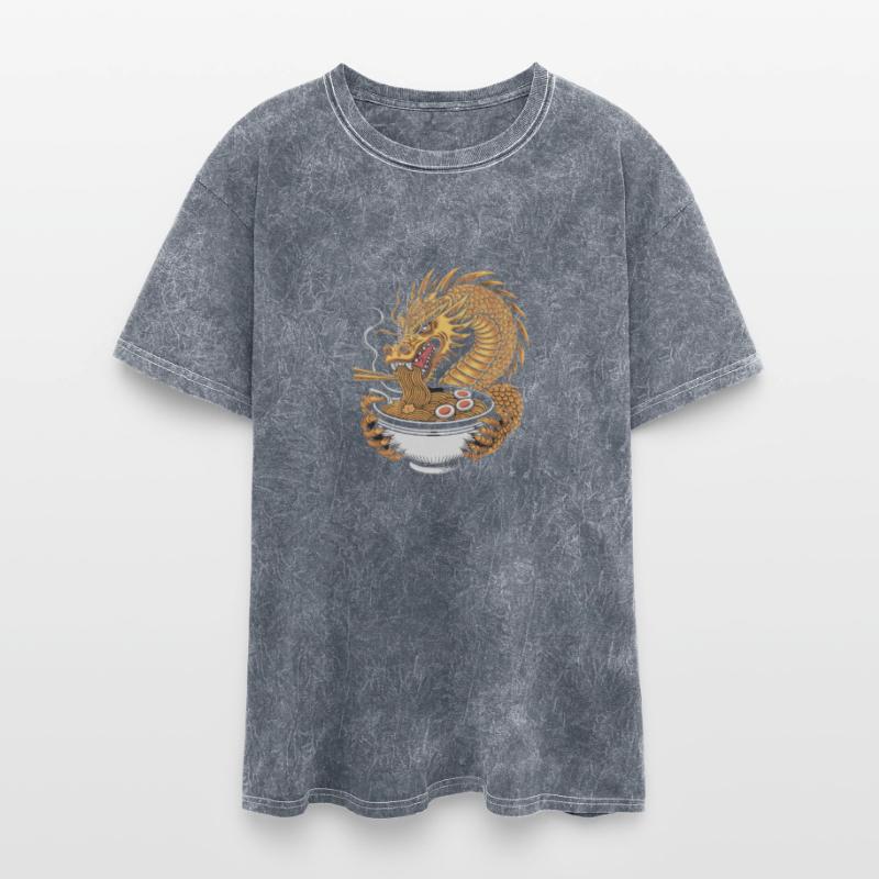 Fiery Dragon Enjoying Ramen Noodles