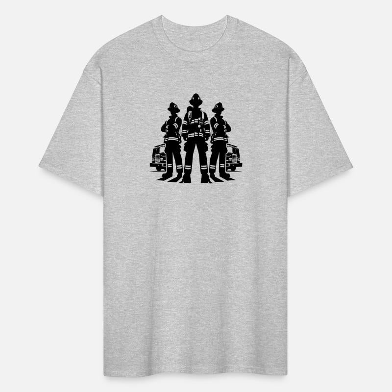 Firefighters In Action Portrait