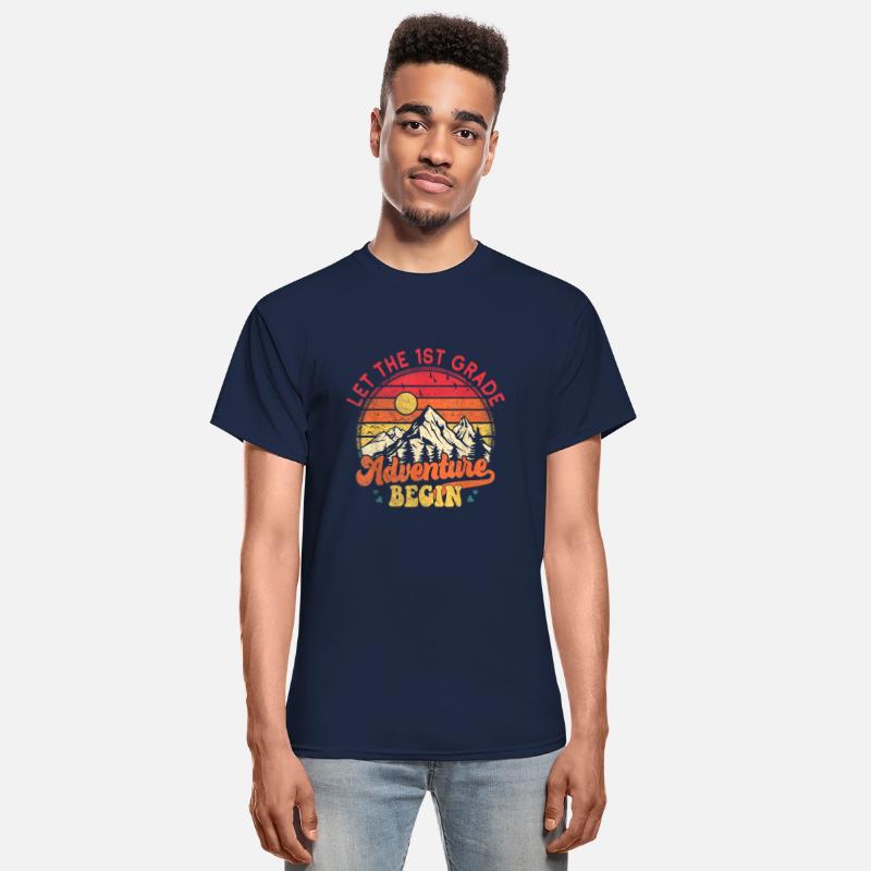 First Grade Where The Adventure Begins Gift Back T