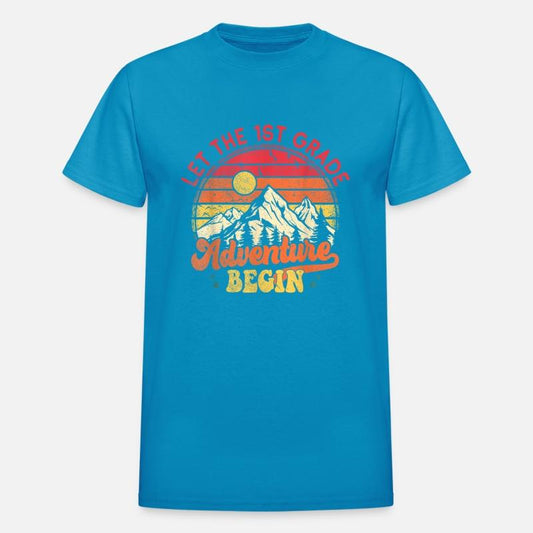 First Grade Where The Adventure Begins Gift Back T