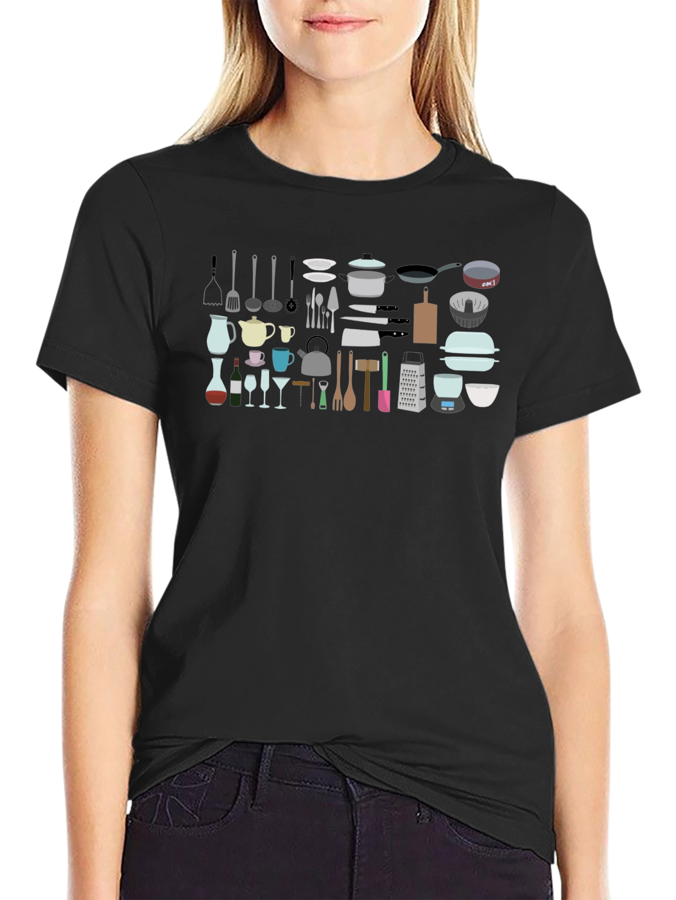 Kitchen Utensil Graphic Tee - Chef Style