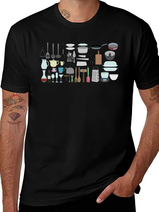 Kitchen Utensil Graphic Tee - Chef Style