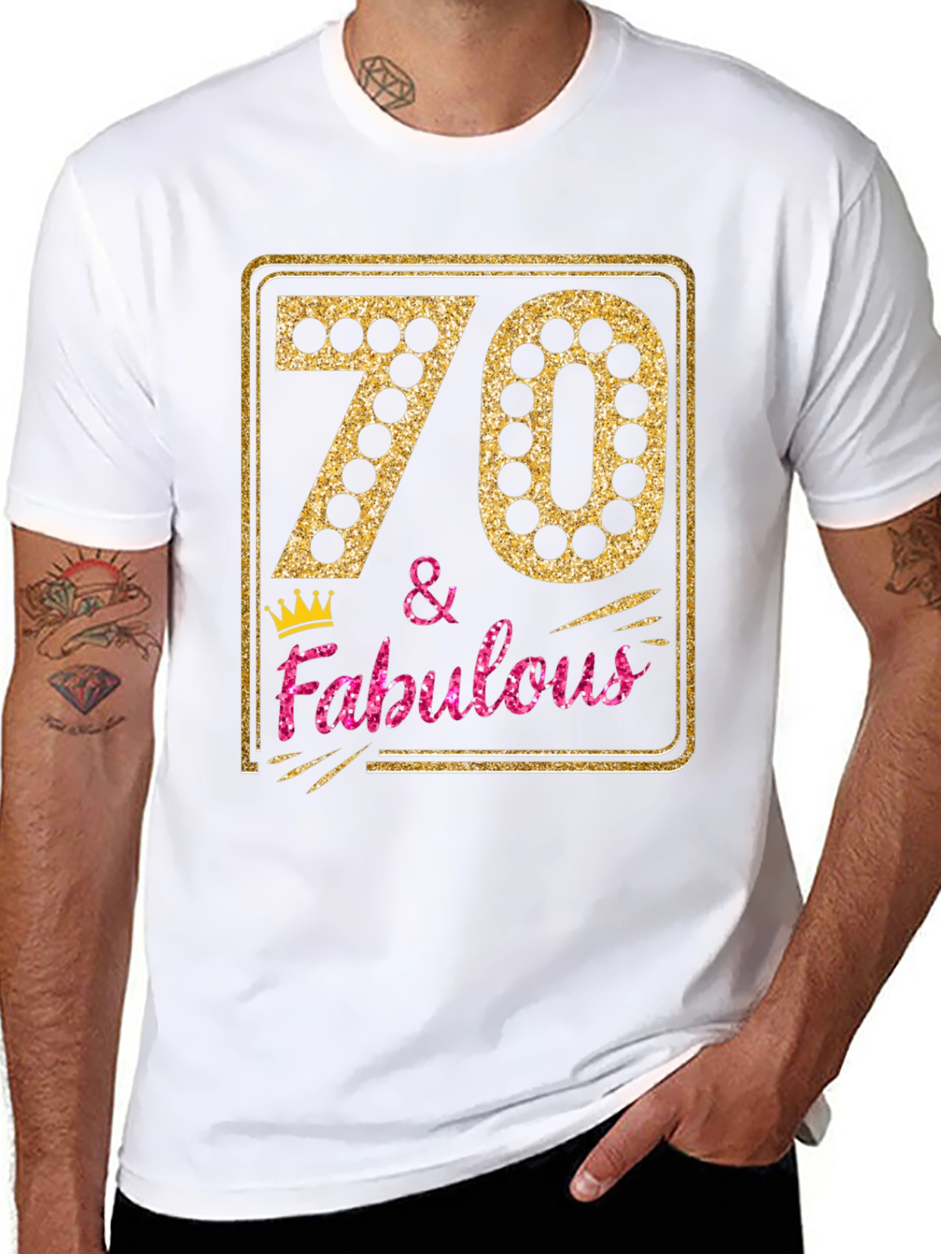 70 & Fabulous Birthday Graphic Tee