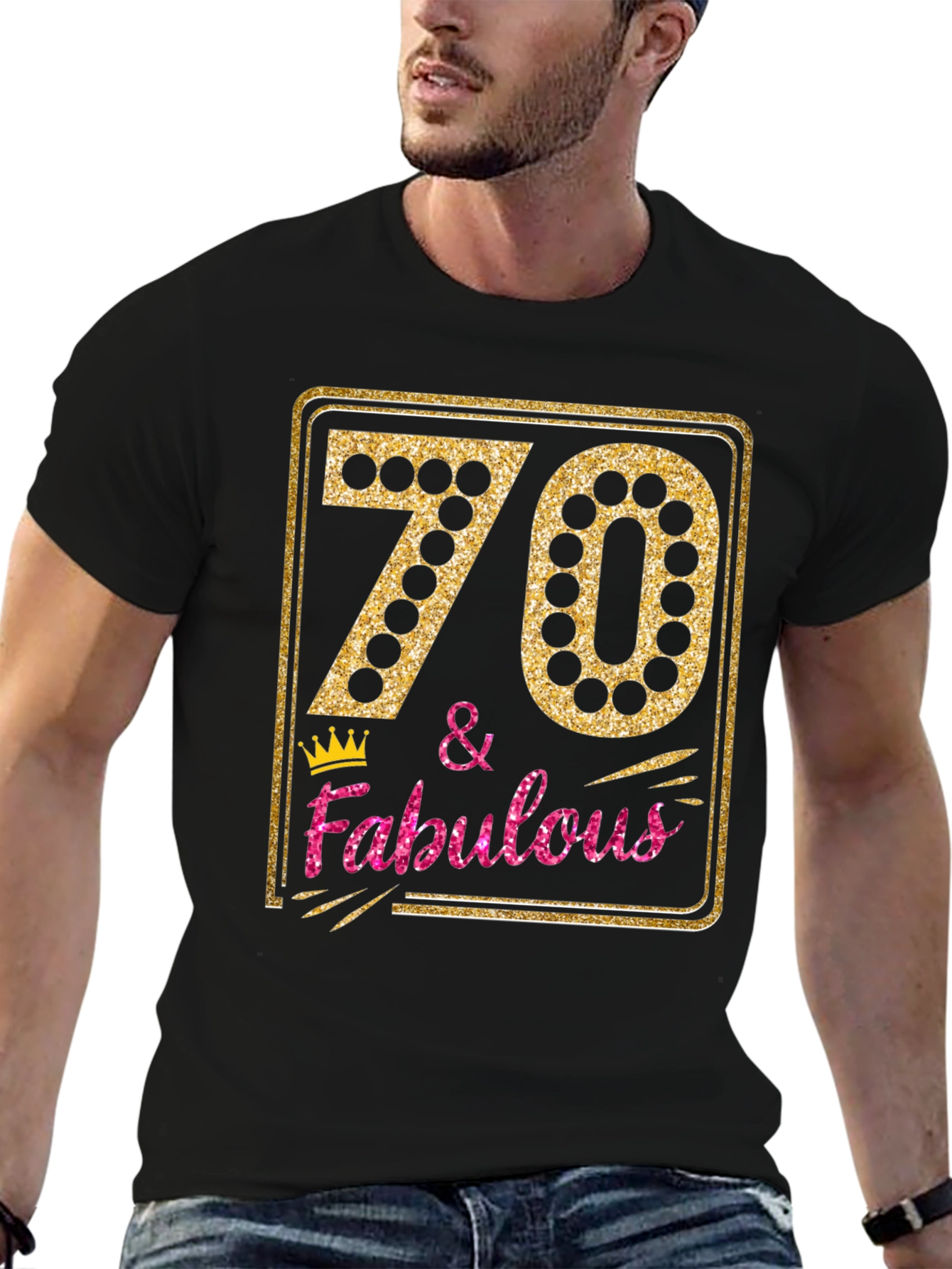 70 & Fabulous Birthday Graphic Tee