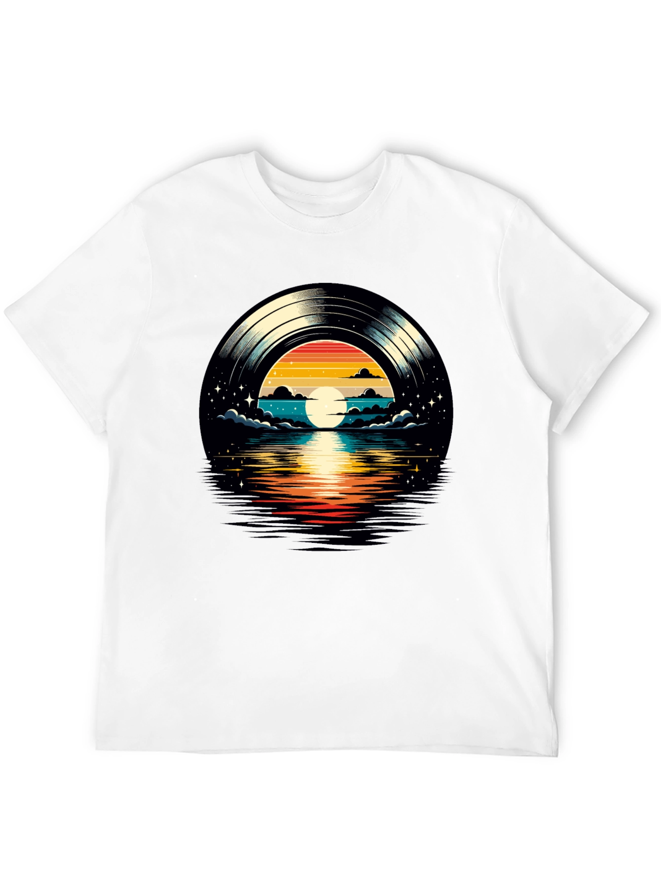Sunset Vinyl Record Graphic Tee