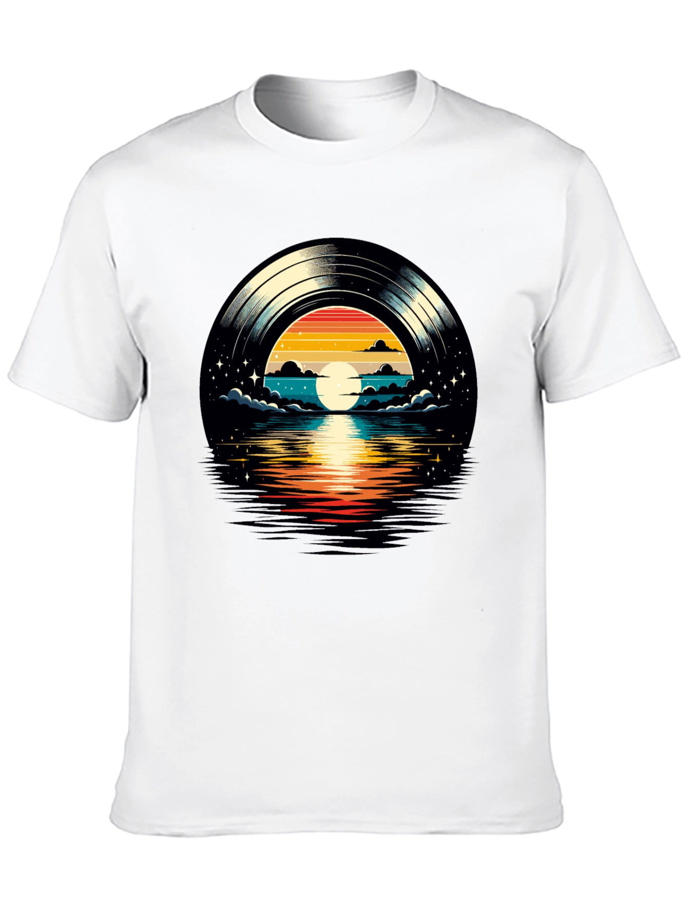 Sunset Vinyl Record Graphic Tee