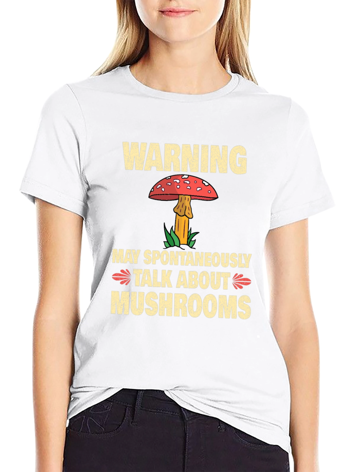 Warning May Spontaneously Talk About Mushrooms T-Shirt