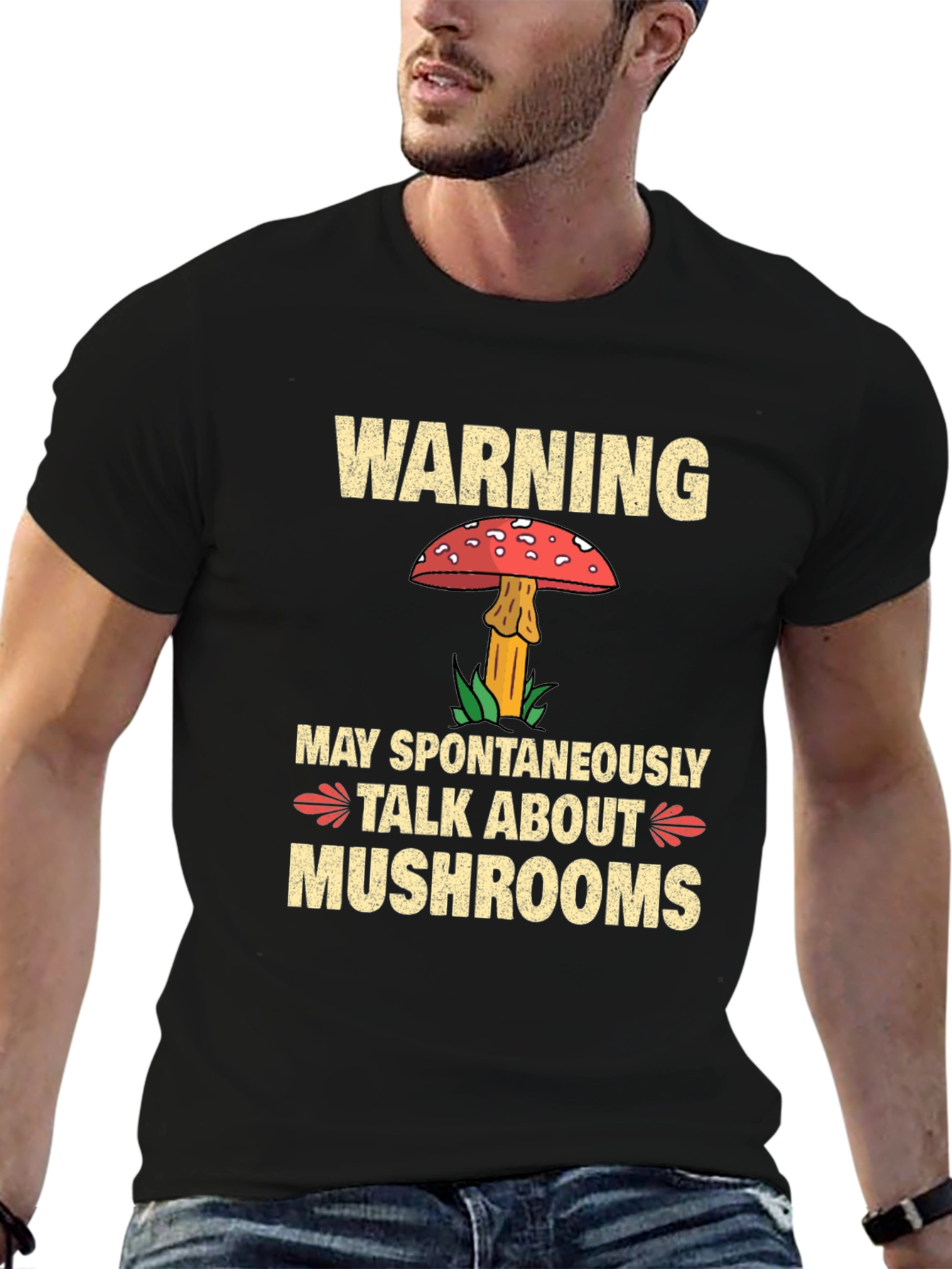 Warning May Spontaneously Talk About Mushrooms T-Shirt