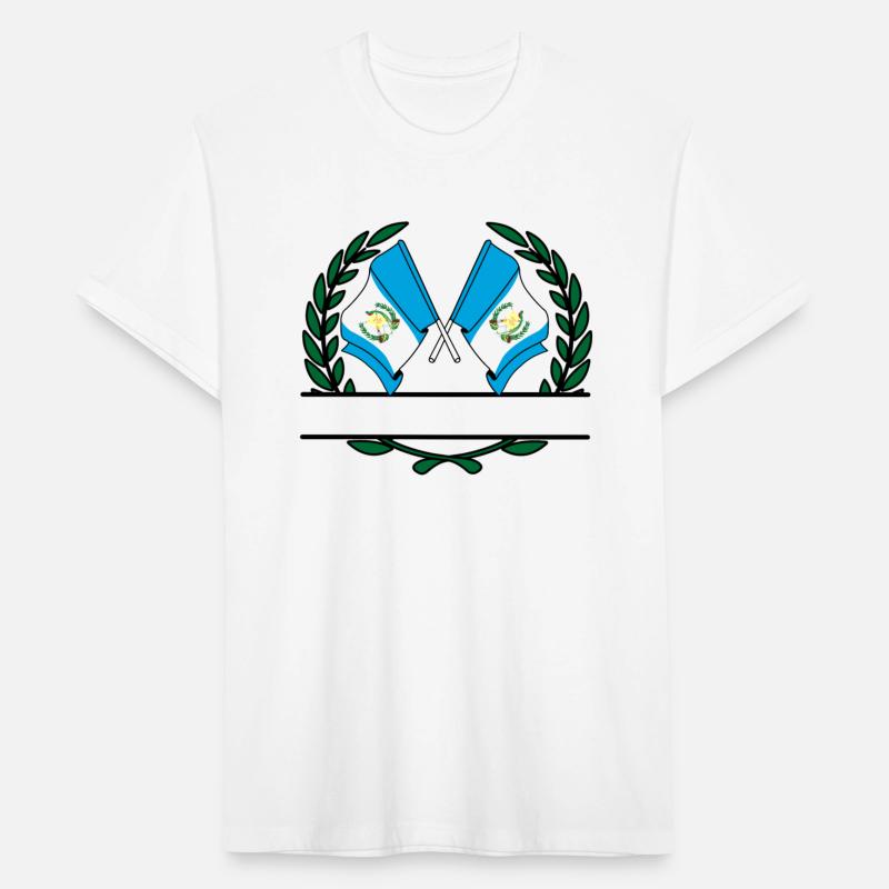 Flags Guatemala in laurel wreath banner