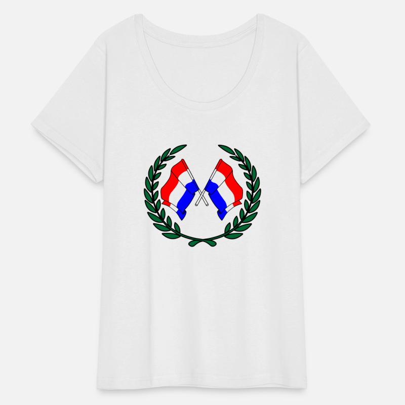 Flags Netherlands in laurel wreath