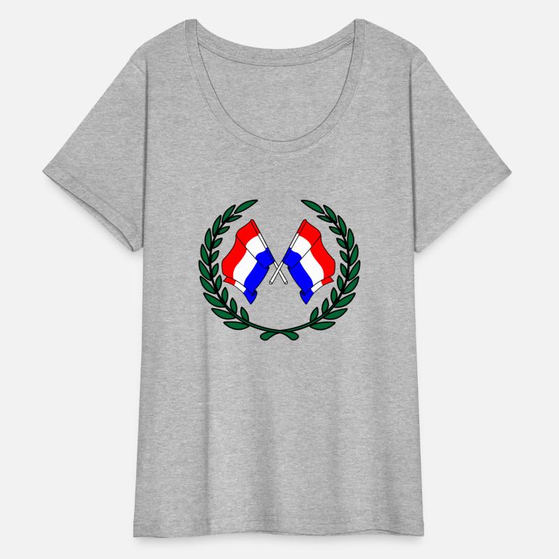 Flags Netherlands in laurel wreath