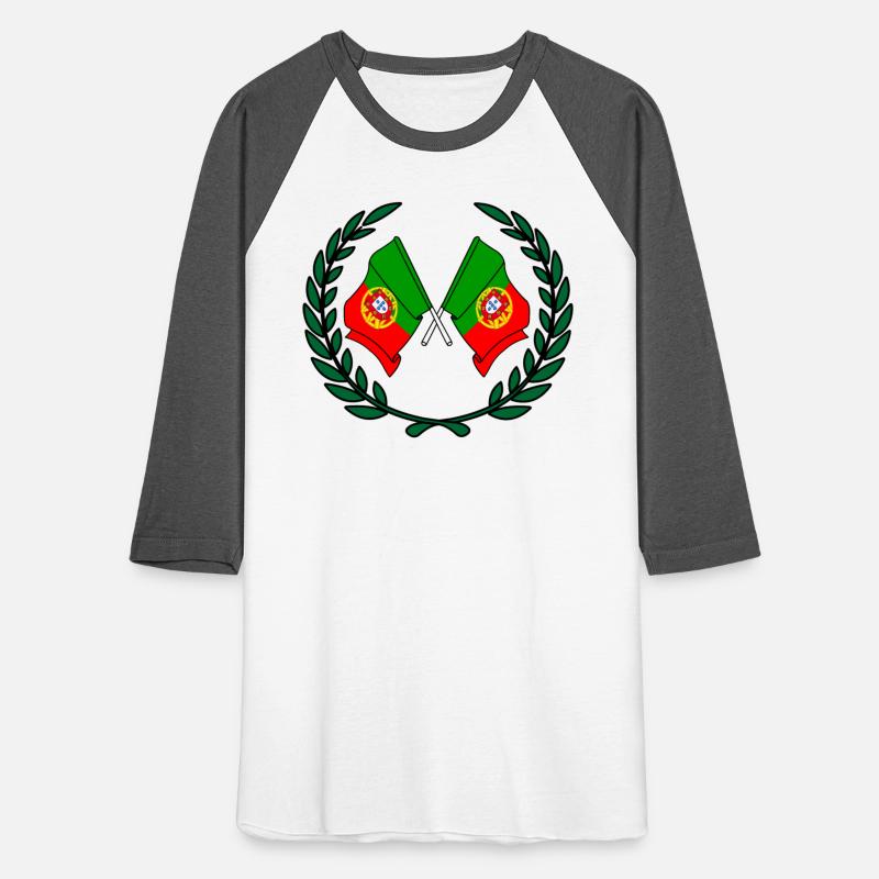 Flags Portugal in laurel wreath