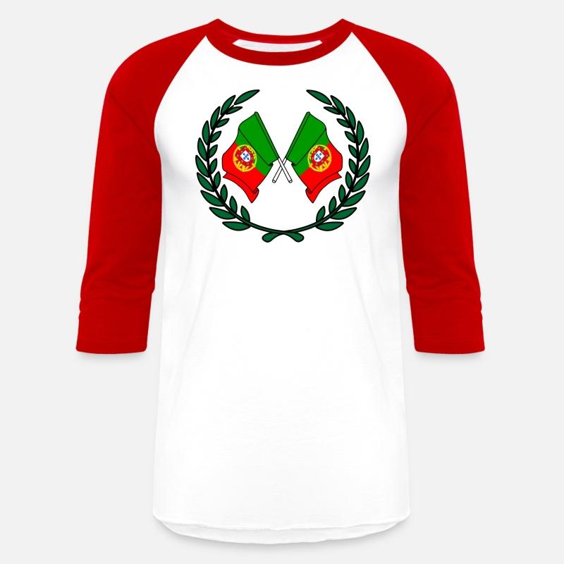 Flags Portugal in laurel wreath