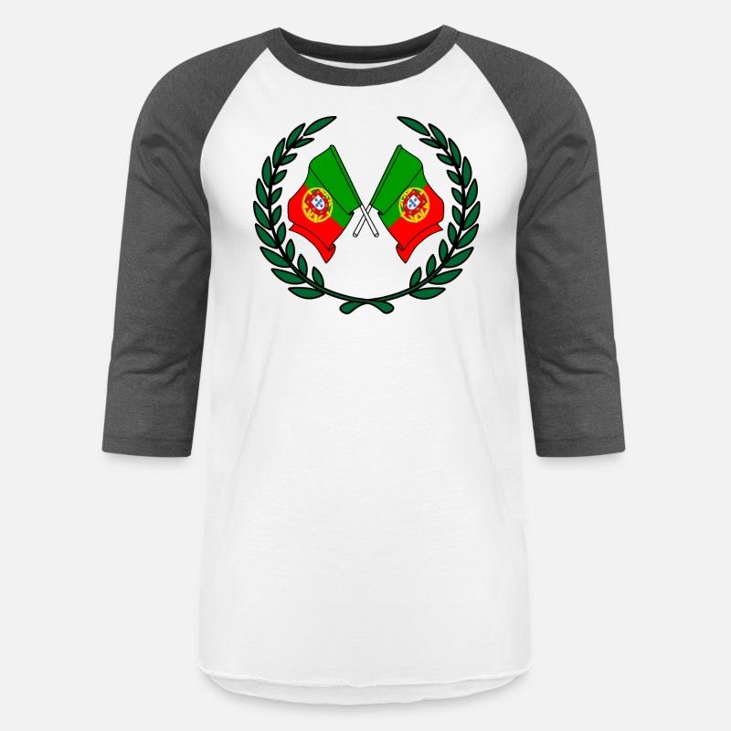 Flags Portugal in laurel wreath