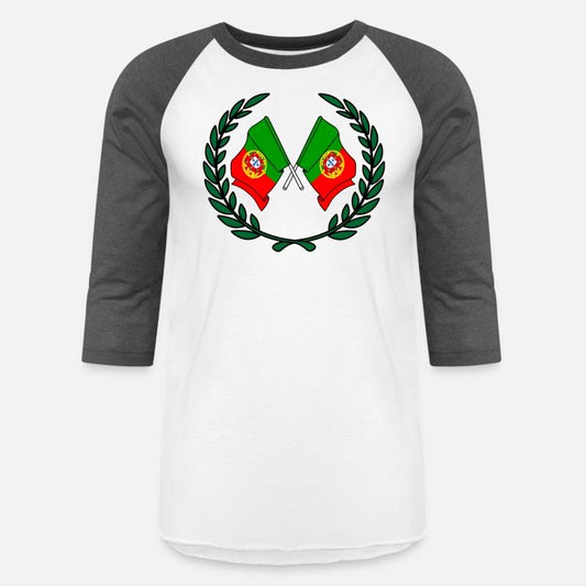 Flags Portugal in laurel wreath