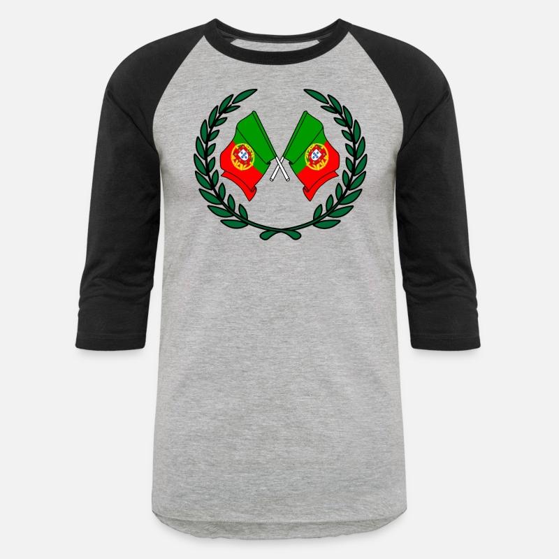 Flags Portugal in laurel wreath