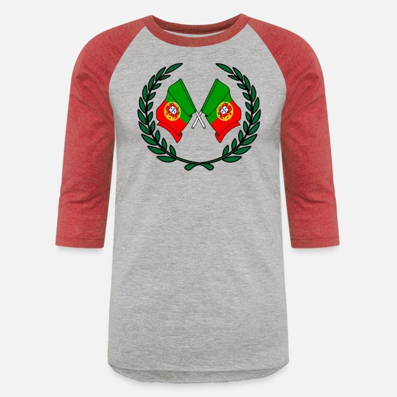 Flags Portugal in laurel wreath