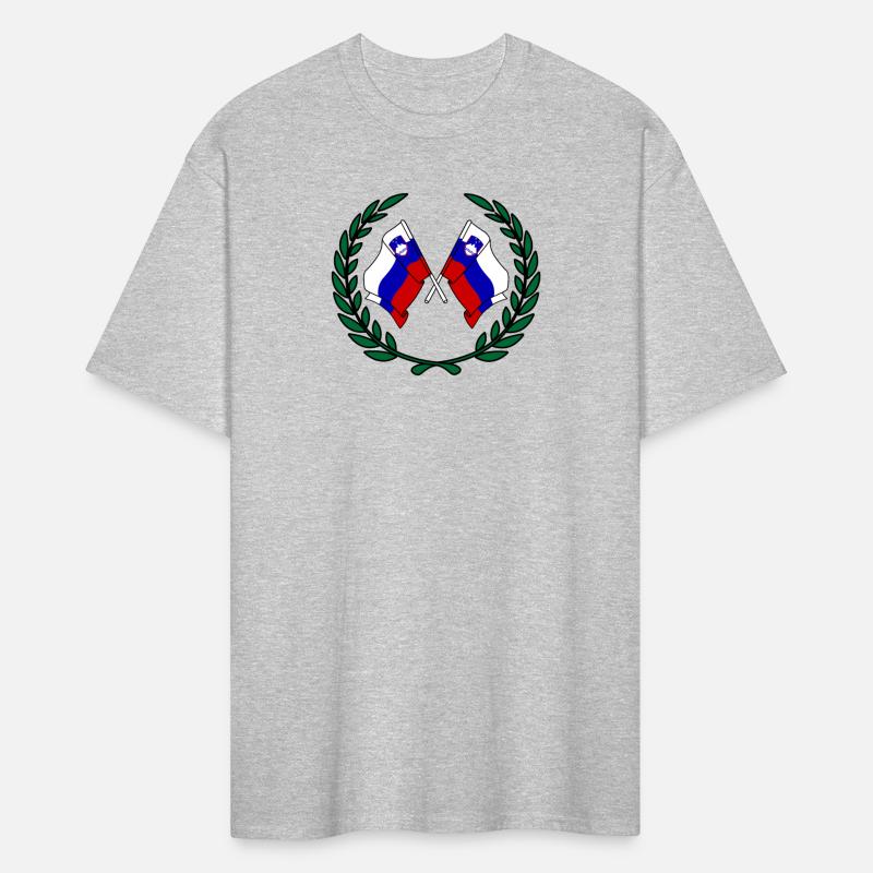 Flags Slovenia in laurel wreath