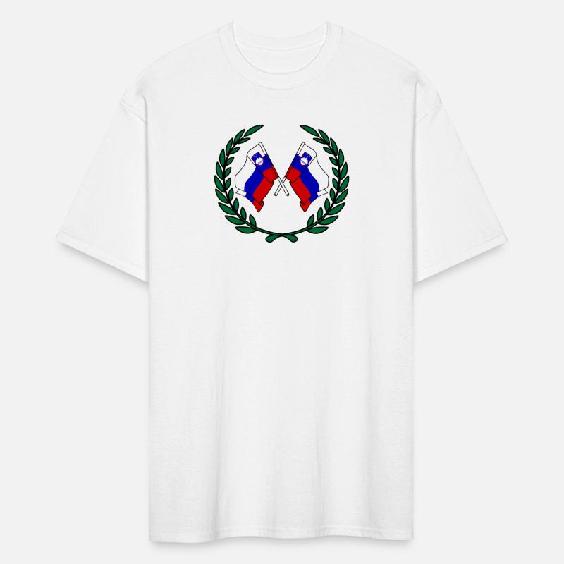 Flags Slovenia in laurel wreath