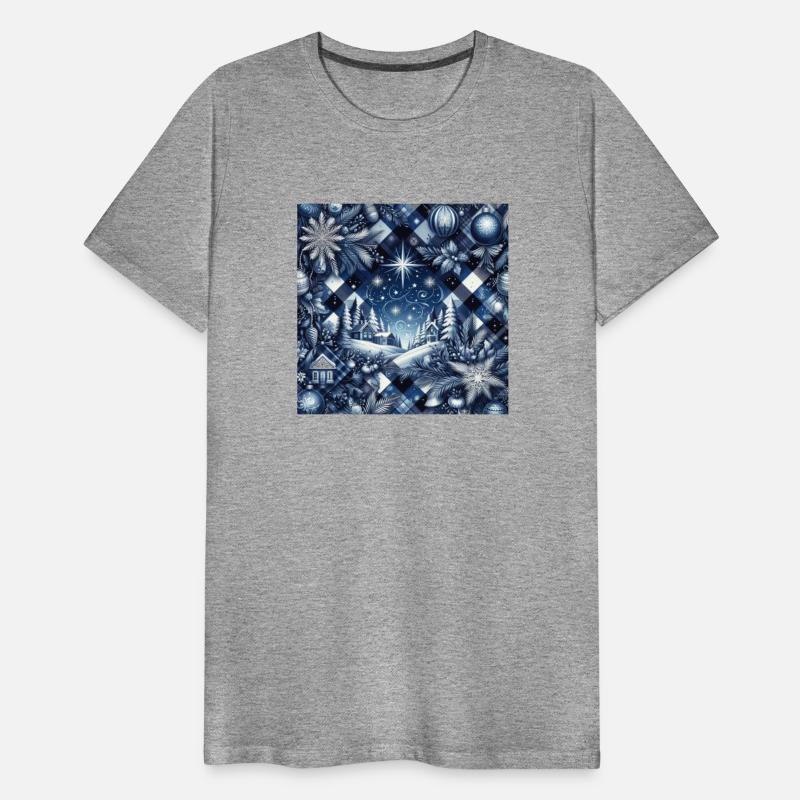 flannel blue and white christmas