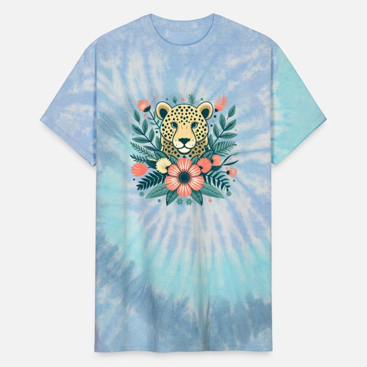 Floral Leopard Elegance: A Fusion of Nature's