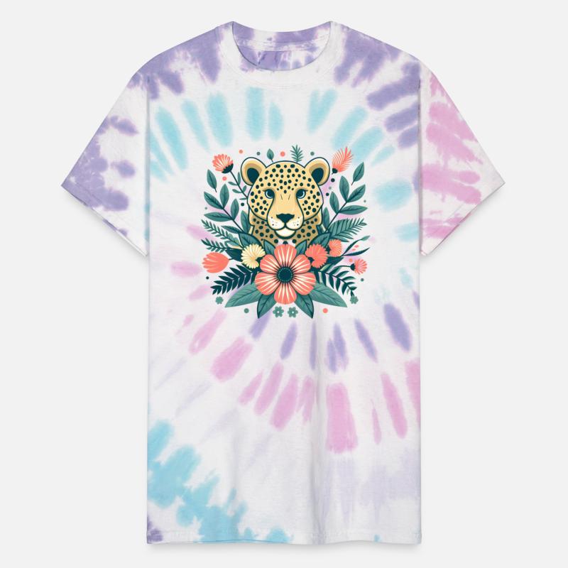 Floral Leopard Elegance: A Fusion of Nature's