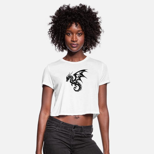 Flying Chinese Dragon In Tattoo Style