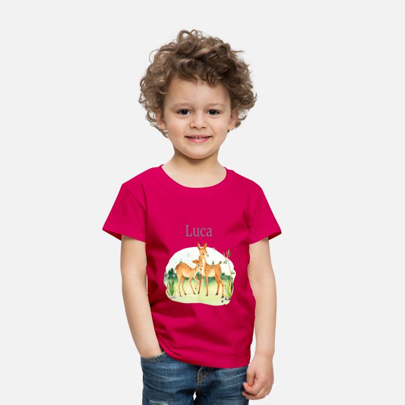 Forest Animal Deer Flowers Name Luca