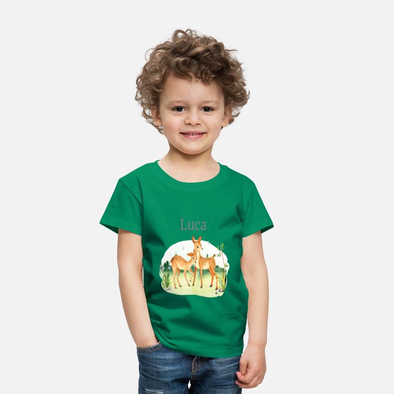 Forest Animal Deer Flowers Name Luca