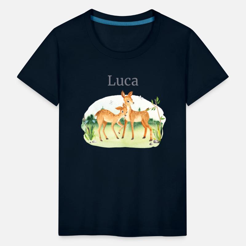Forest Animal Deer Flowers Name Luca