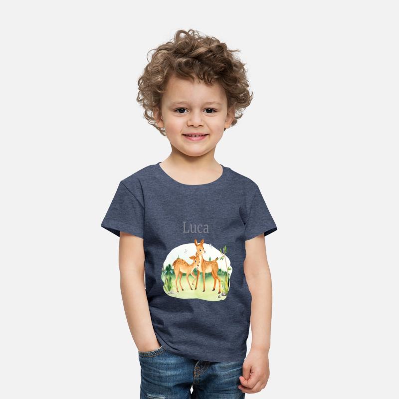 Forest Animal Deer Flowers Name Luca