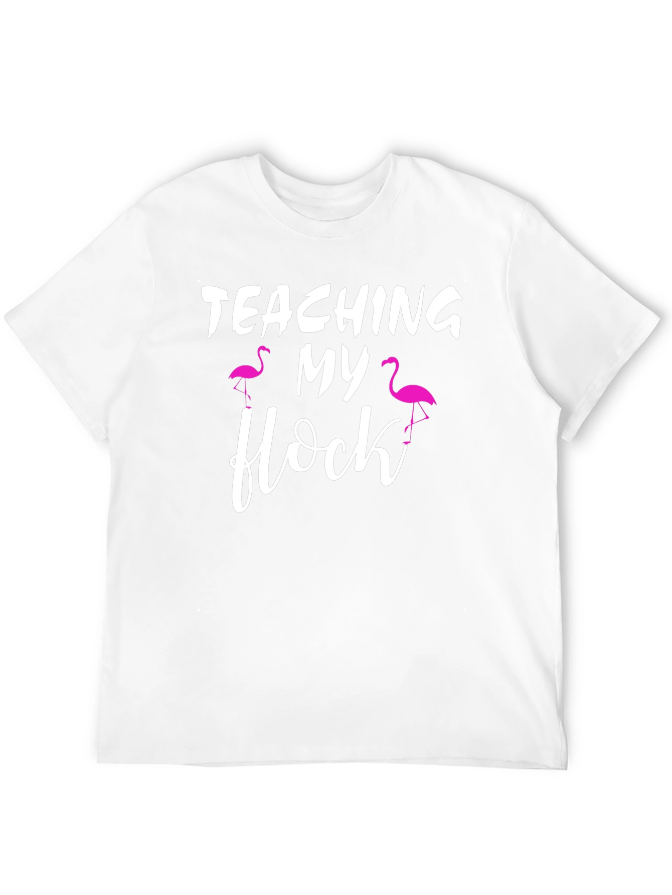 Teaching My Flock T-Shirt Flamingo Teacher Tee