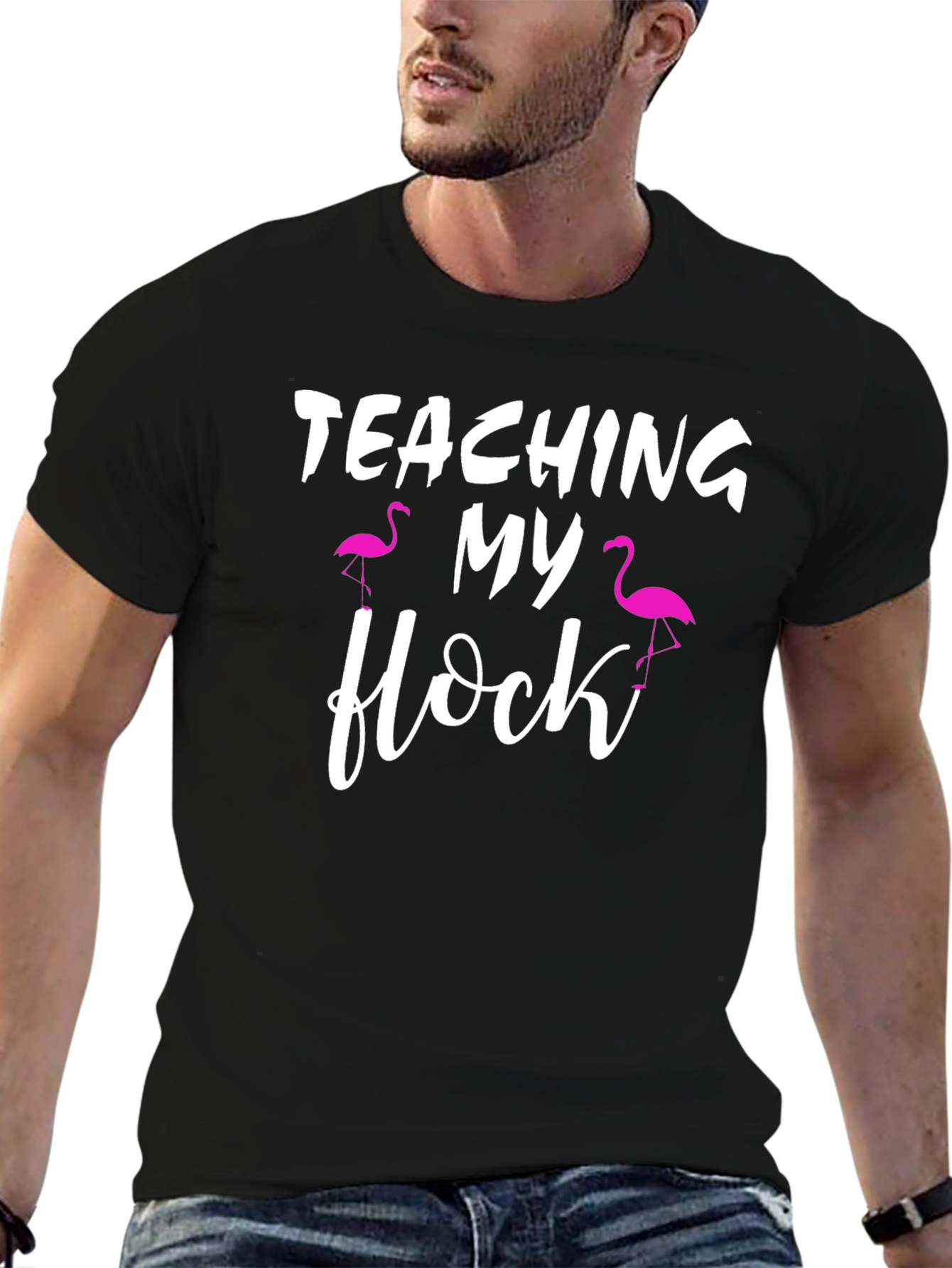 Teaching My Flock T-Shirt Flamingo Teacher Tee