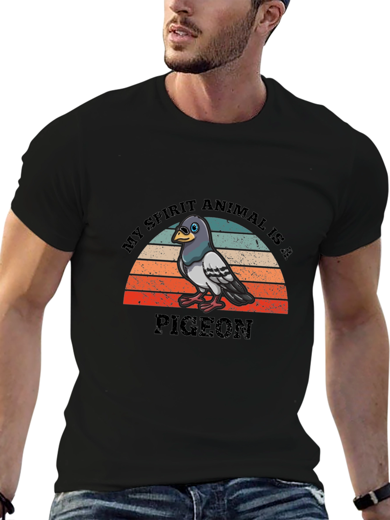 Pigeon Spirit Animal Retro T-Shirt