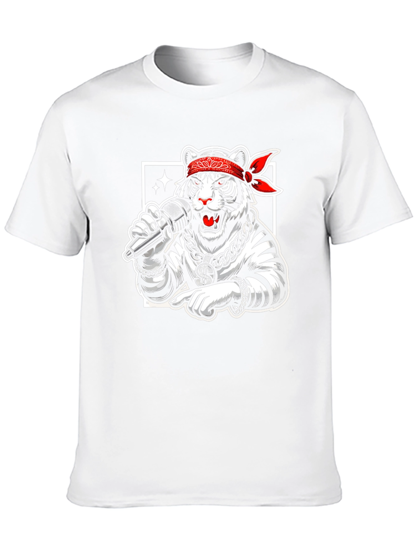 Tiger Rapper Graphic Black T-Shirt