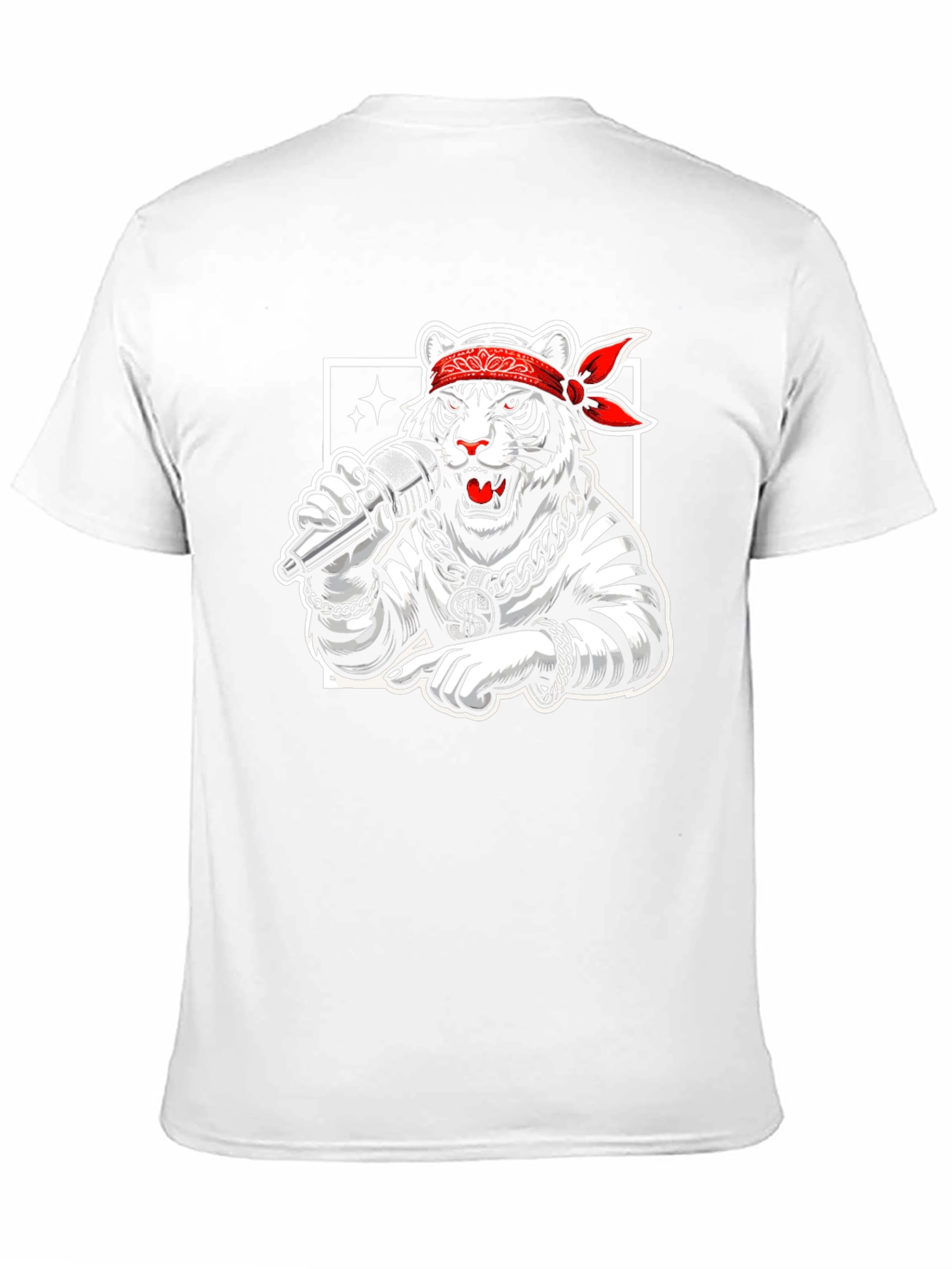 Tiger Rapper Graphic Black T-Shirt
