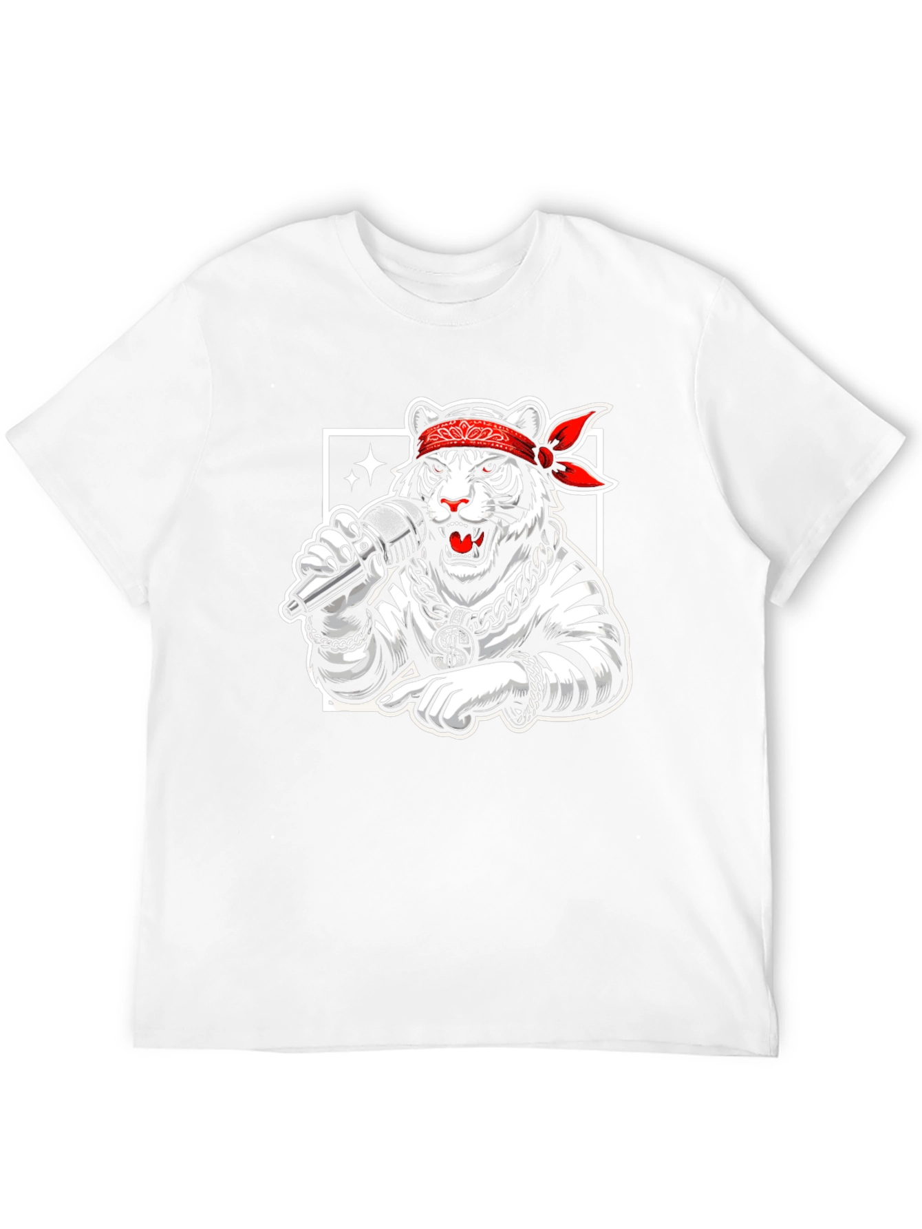 Tiger Rapper Graphic Black T-Shirt