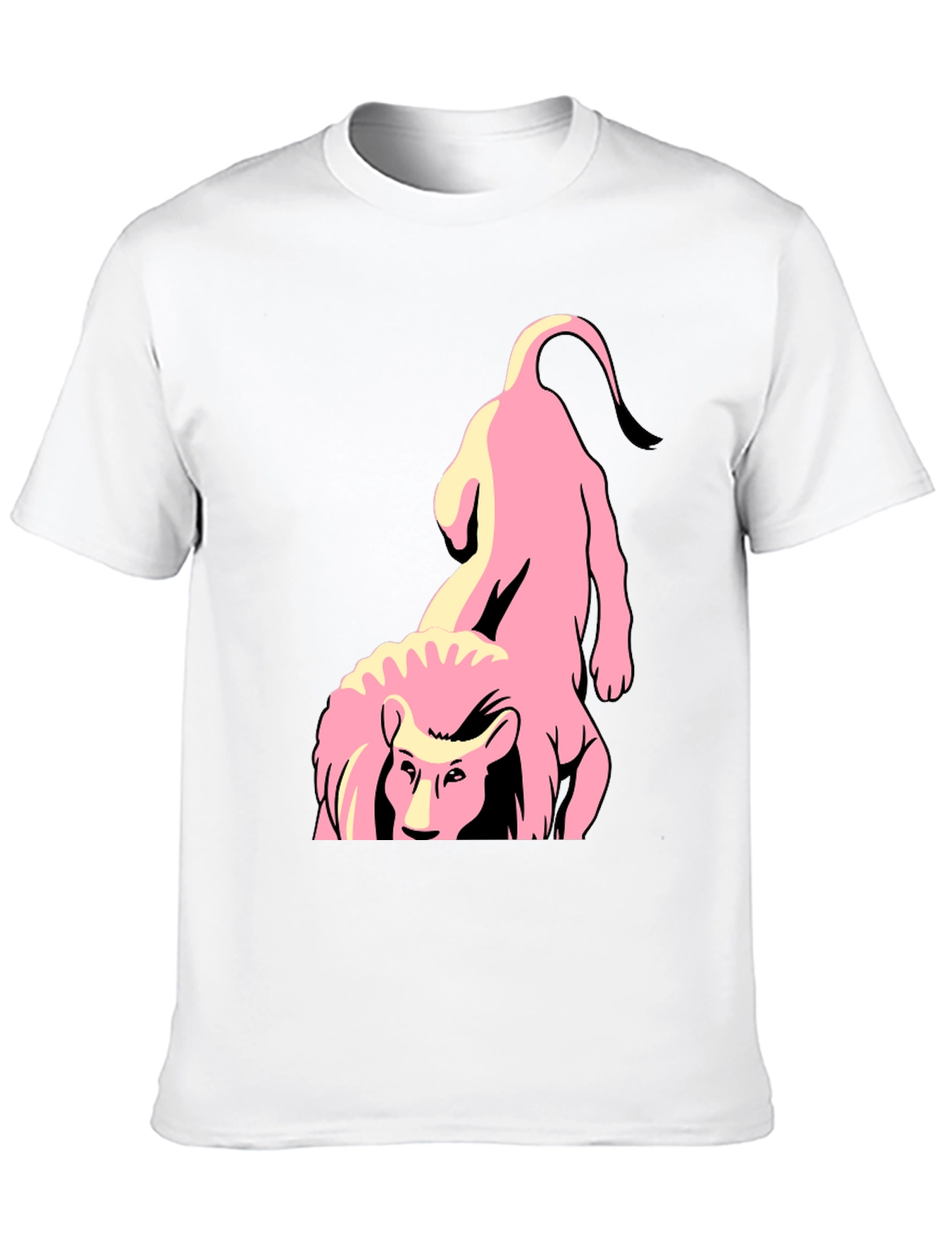 Pink Lion Graphic Tee - Stylish and Unique