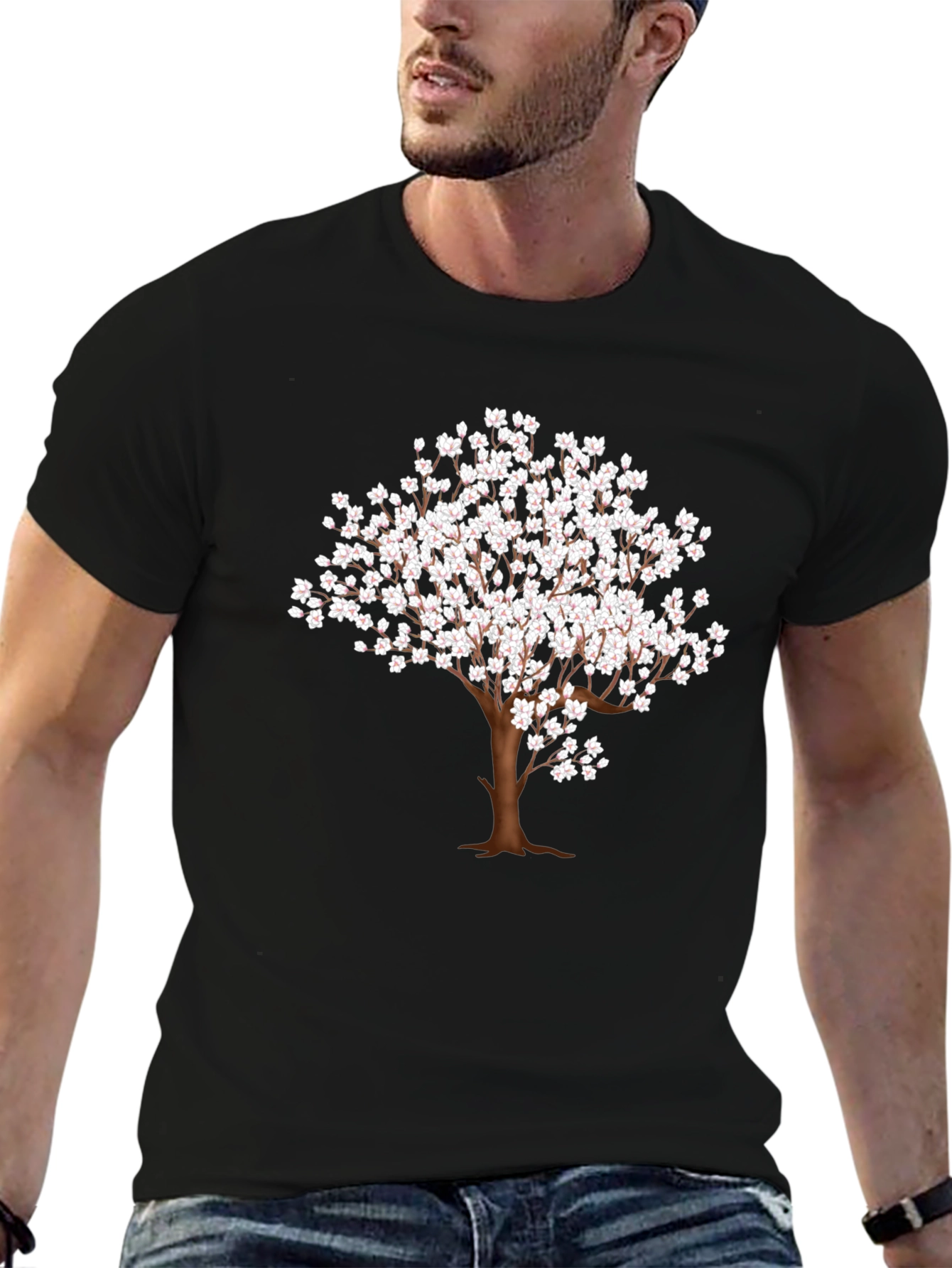 Blossom Tree Graphic Tee - Stylish Nature Design