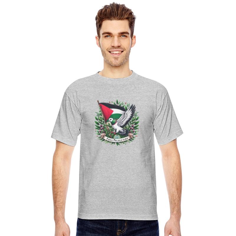 Free Palestine Flag, Pigeon holding Olive leaf