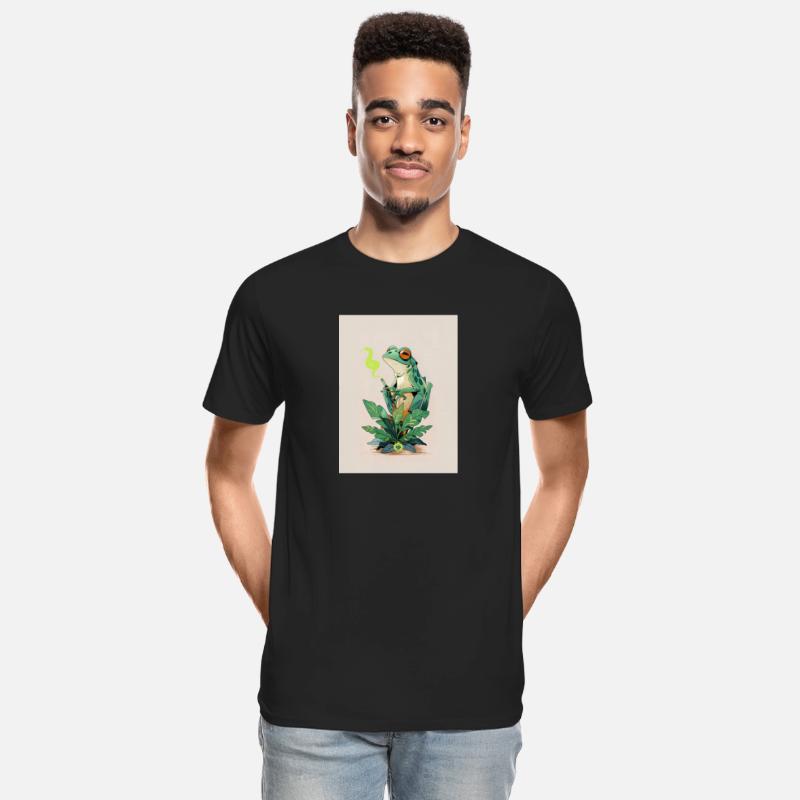 Frog smoking weed