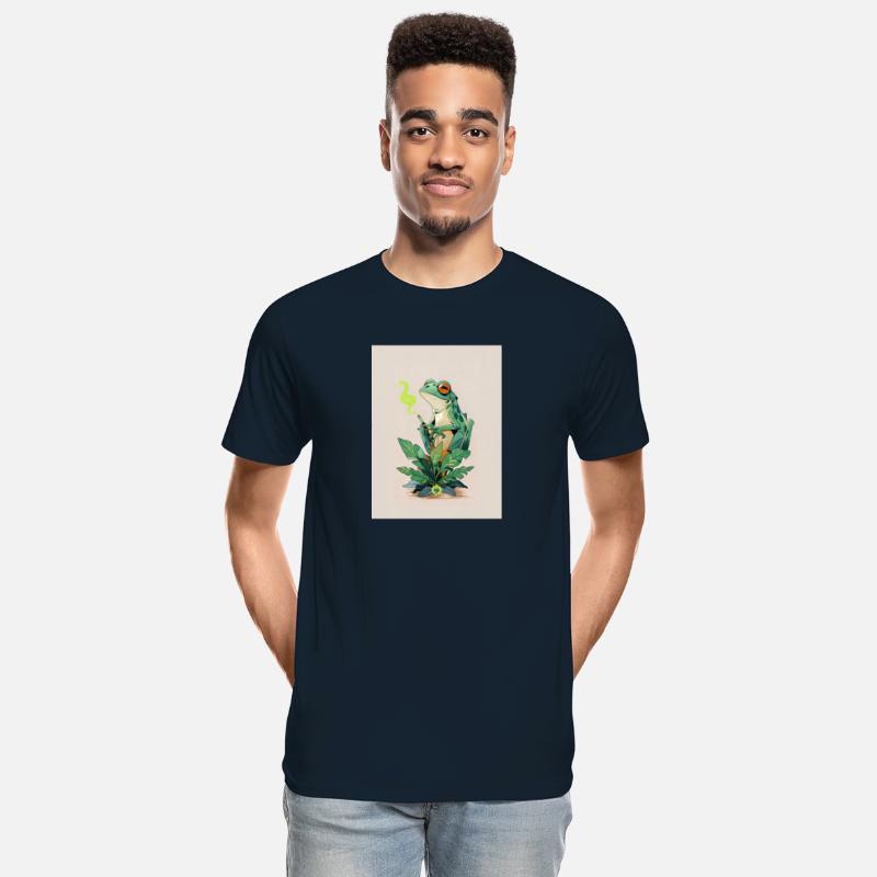 Frog smoking weed