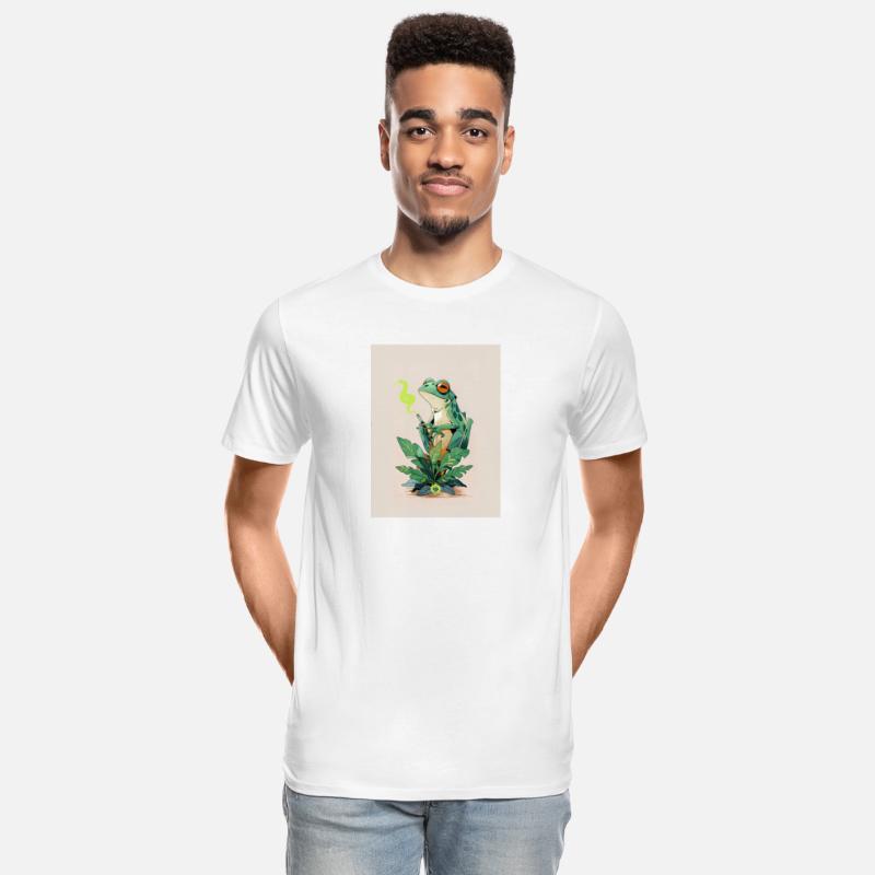 Frog smoking weed
