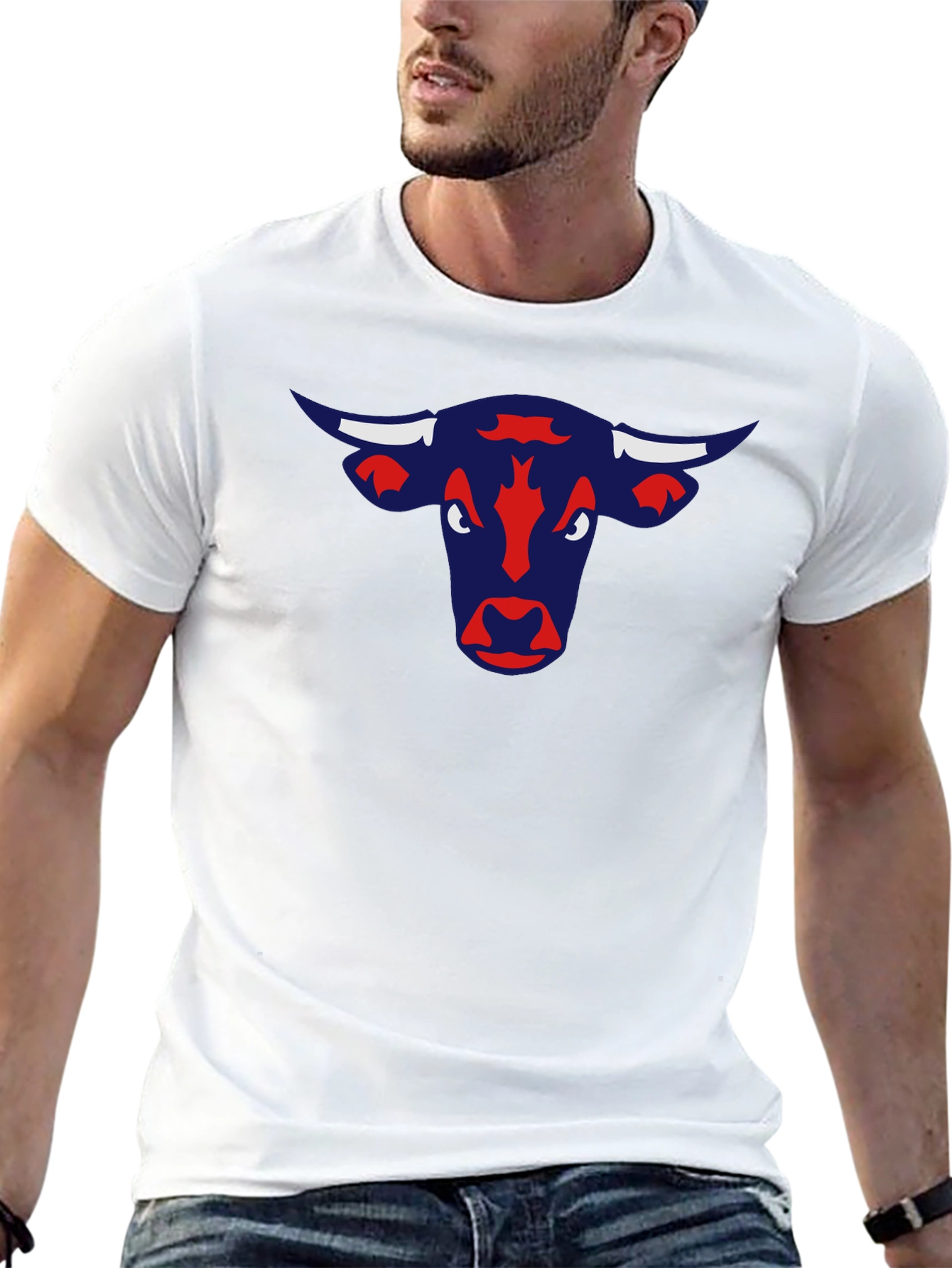 Bull Graphic Tee - Classic Black Cotton T-Shirt