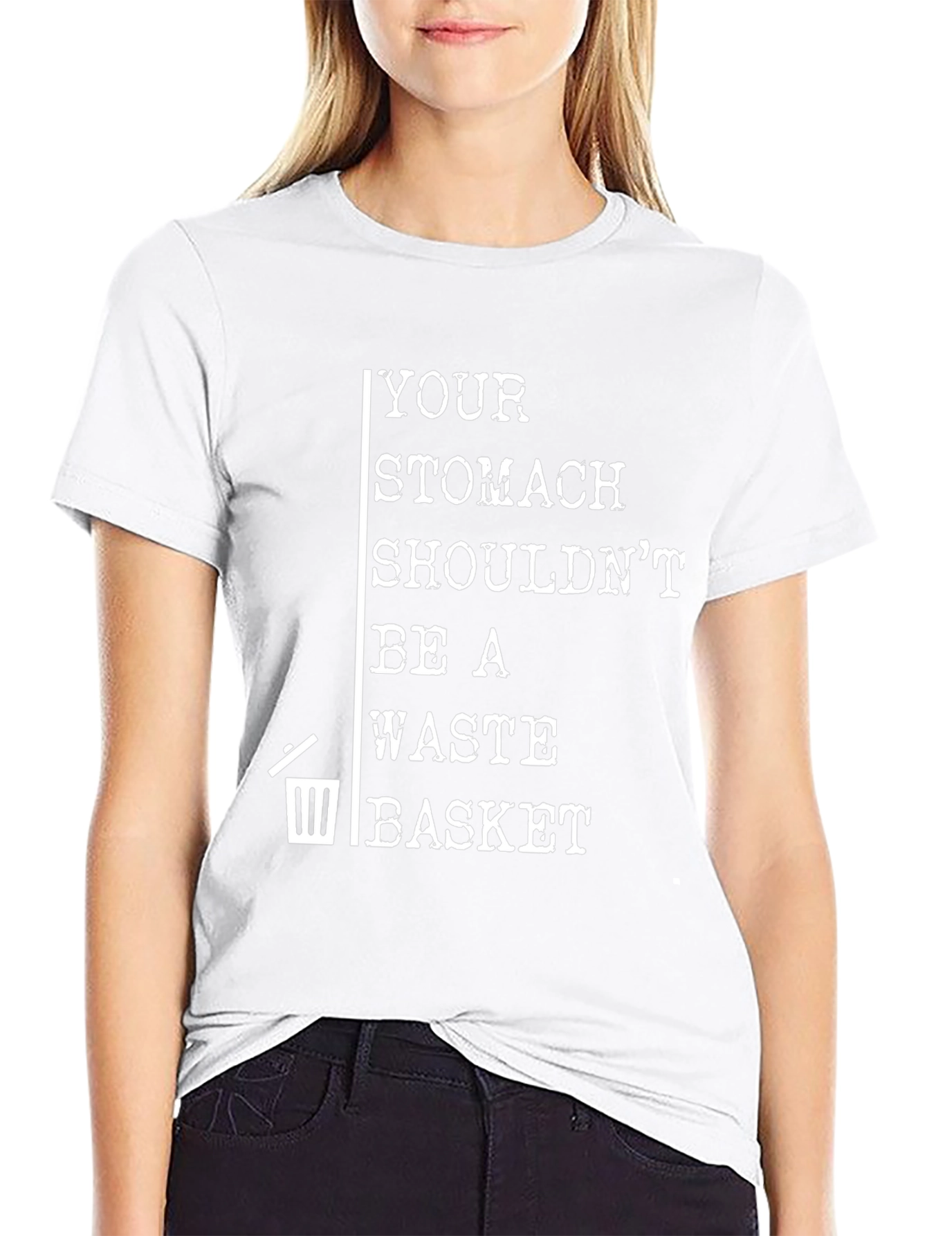 Stomach Waste Basket Graphic T-Shirt
