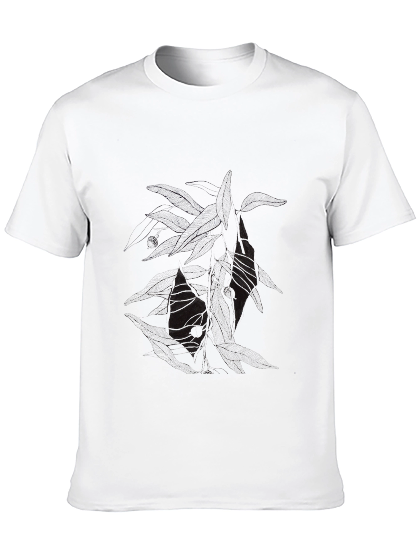 Abstract Graphic Print Mens Black T-Shirt